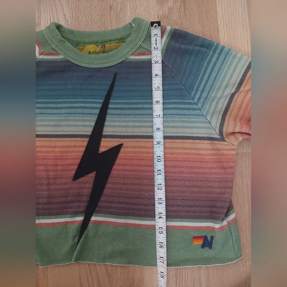 Aviator Nation Bolt Crop in Tulum Jungle Green - Picture 3 of 10